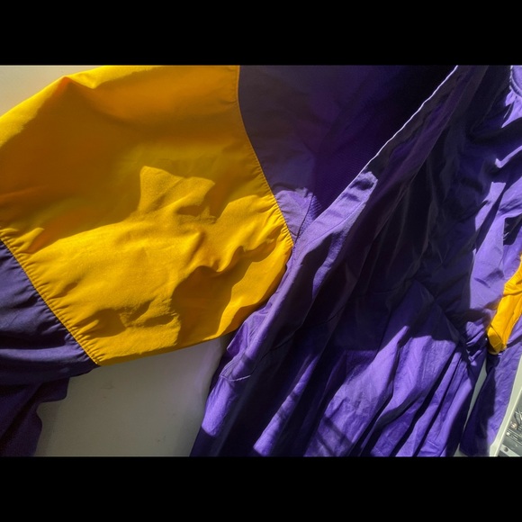 Nike Vintage Logod N Purple Yellow Jacket Pullover 1/4 zip Size XL - Picture 5 of 14